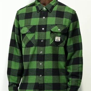 Brixton Coors flannel Plaid Button-Up Shirt